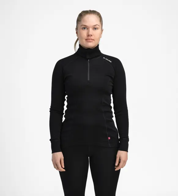 WarmWool polo W's Jet Black S 