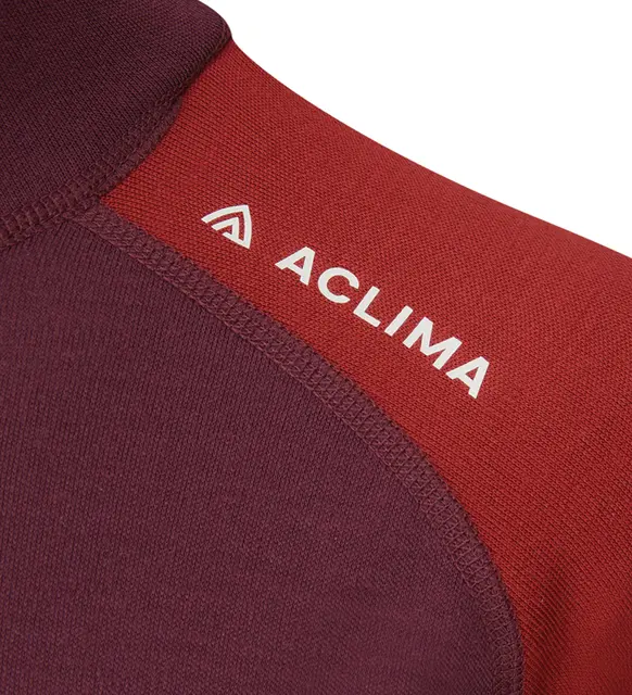 WarmWool polo W's Fig/Red Dahlia XL 