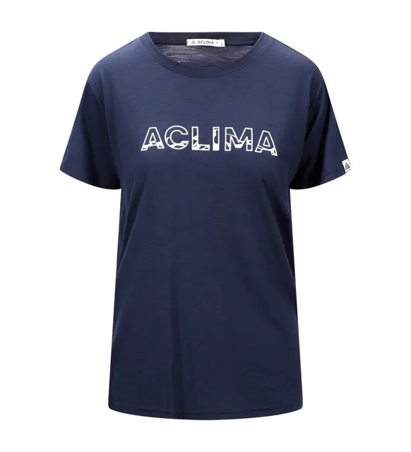 LightWool 140 classic tee Logo W's Navy Blazer M 