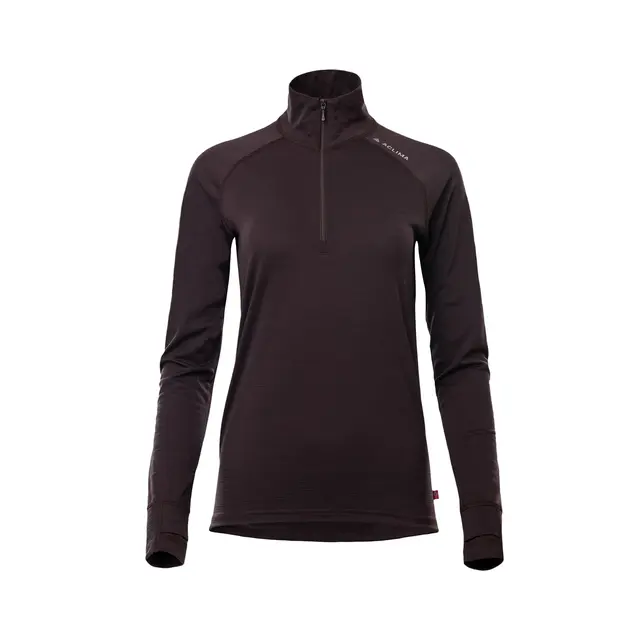 LightWool 180 Polo w/ zip W's Chocolate Plum S 