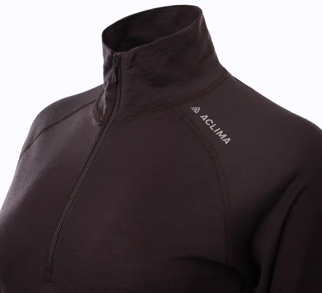 LightWool 180 Polo w/ zip W's Chocolate Plum S 
