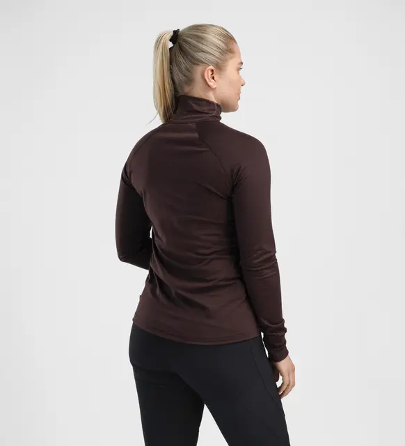 LightWool 180 Polo w/ zip W's Chocolate Plum S 
