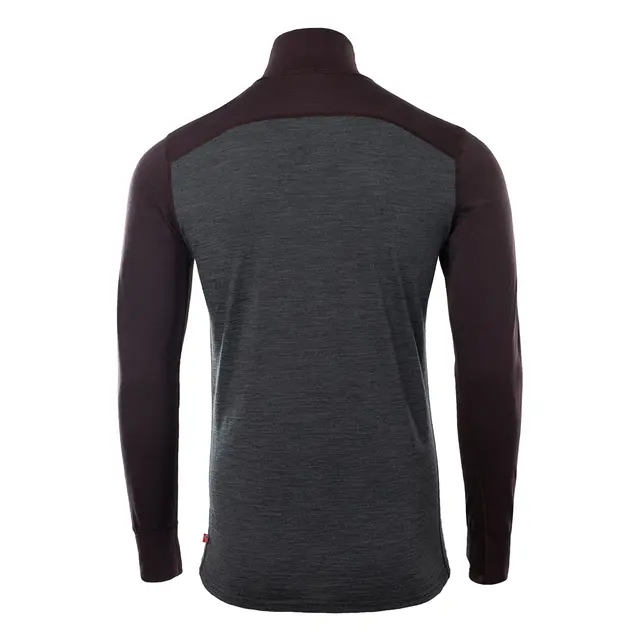 LightWool 180 Polo w/ zip M's Chocolate Plum / Marengo M 