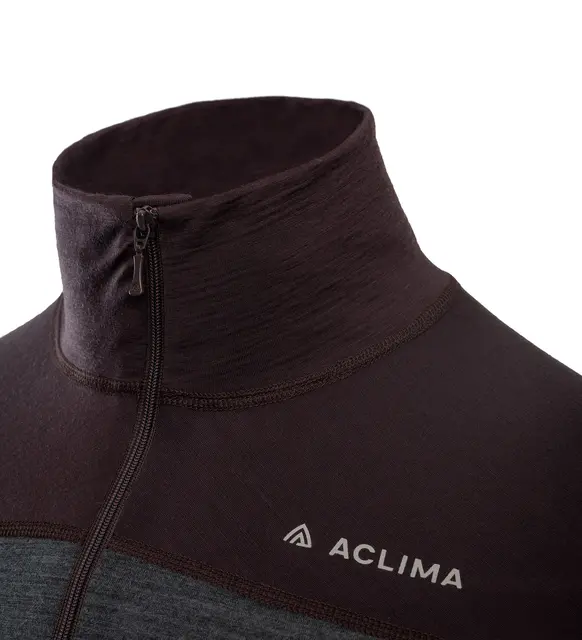 LightWool 180 Polo w/ zip M's Chocolate Plum / Marengo M 