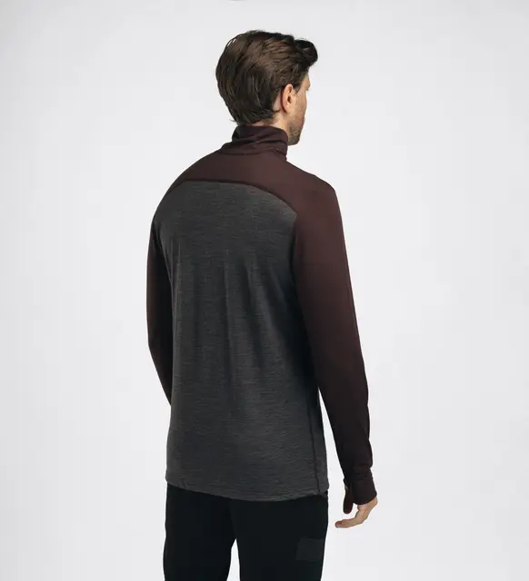 LightWool 180 Polo w/ zip M's Chocolate Plum / Marengo M 