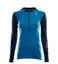 WarmWool hoodsweater w/zip W's Blue Sapphire/Navy Blazer/Azure Blue XS 