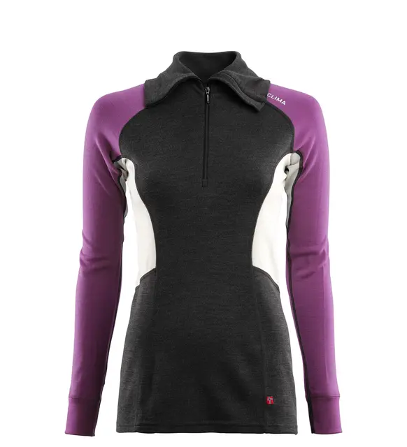 WarmWool polo W's Marengo/Sunset Purple/Nature S 